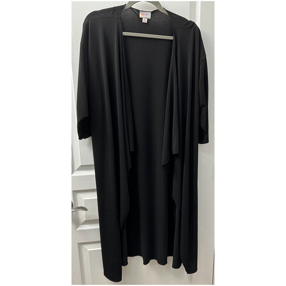 Black Ruffled Duster by LuLaRoe
